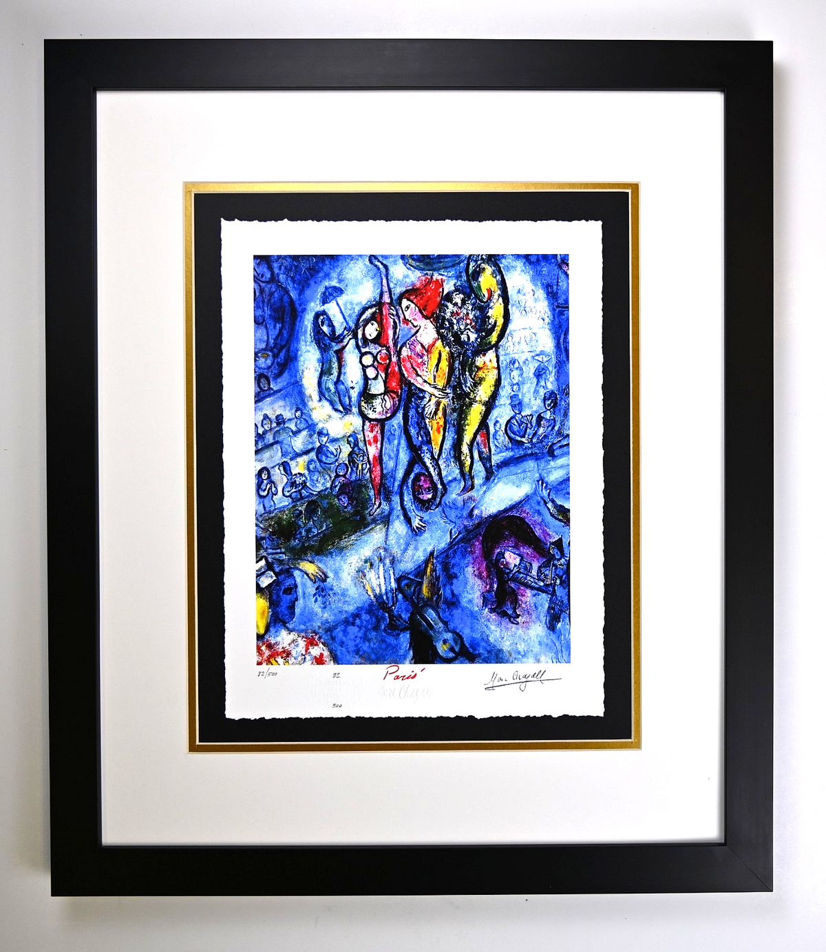 " The Grand Cirque" by Marc Chagall, Framed Art