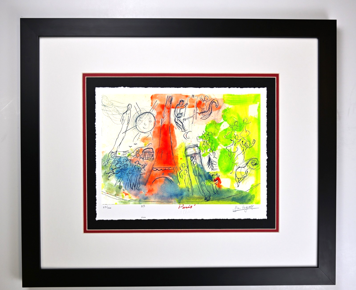 " Ravel's Daphnis and Chloe" by Marc Chagall, Framed Art