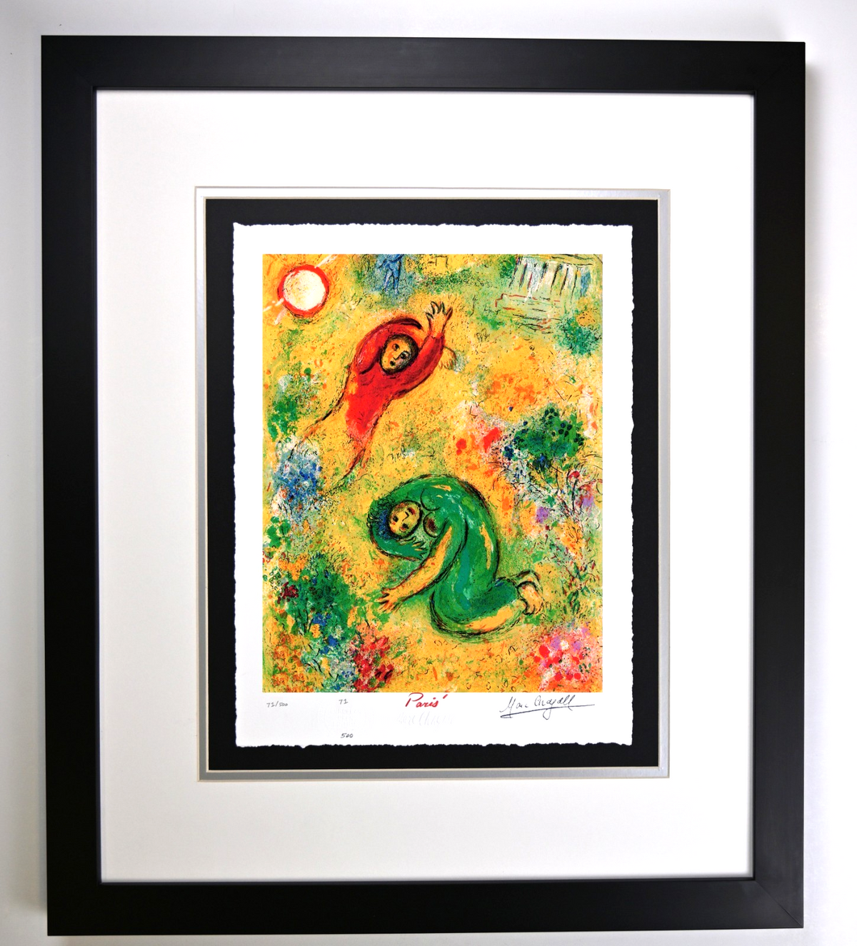 " Trampled Flowers" by Marc Chagall, Framed Art
