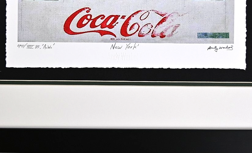 "5 Coke Bottles 1962" by Andy Warhol Framed Art